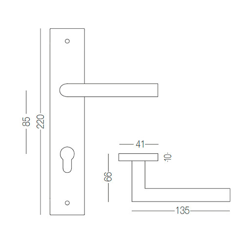 Ручки на планке MVM S-1136-85 SS нержавеющая сталь - Фото №2