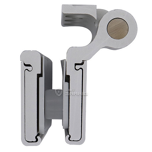 Завіс WALA WTA 8010441X для скляних дверей вузький срібний - Фото №4