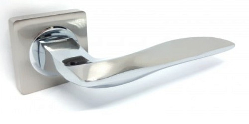 Ручки на розетте KEDR R08.690-AL SN/CP сатин/хром - Фото №2