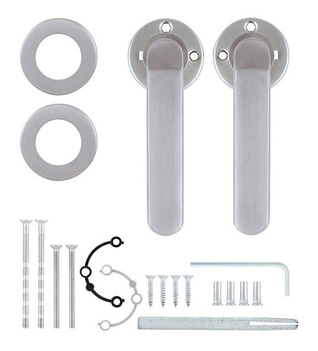 Ручки на розетте ROSTEX Ferara ES52 нержавеющая сталь матовая - Фото №5