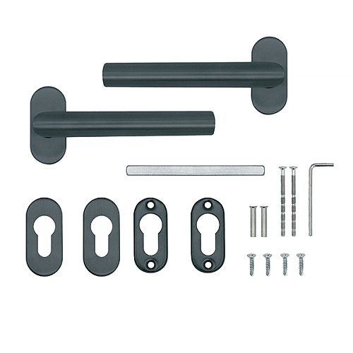 Ручки на розеті ABARO Lido MM антрацит - Фото №7