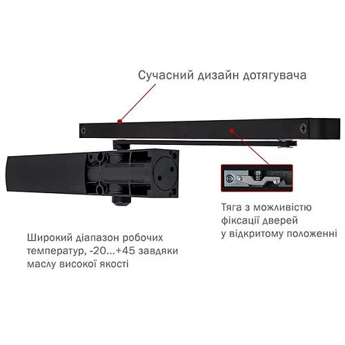 Дотягувач RYOBI D-1200 STD до 80кг Чорний - Фото №3