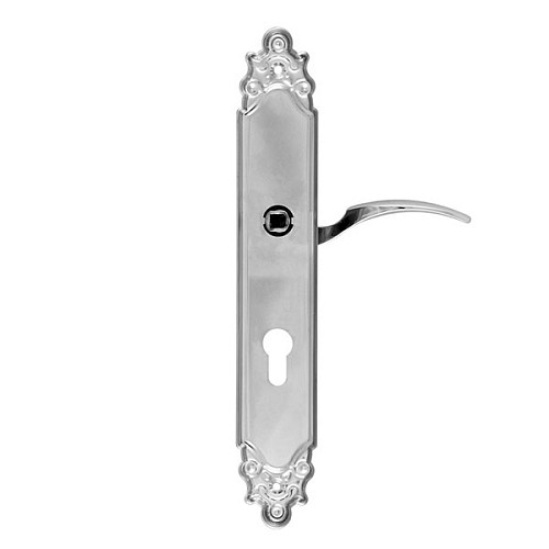 Ручки на планці з протектором ROSTEX Ozdobna R 85мм (38-45мм) хром матовий - Фото №2