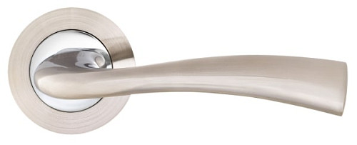 Ручки на розеті MVM Z-1259 (T2-E3) SN/CP матовий нікель/полірований хром - Фото №3