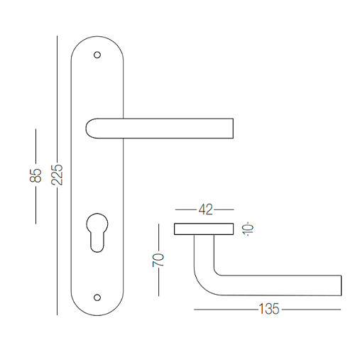 Ручки на планке MVM S-1119-85 SS нержавеющая сталь - Фото №2