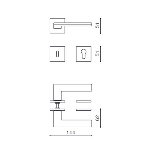 Ручки на розетте OLIVARI Trend CR хром глянцевый - Фото №4