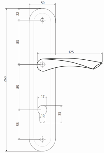 Ручки на планці APECS HP-85.0423 CR хром - Фото №2