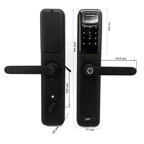 Розумний замок PES Arteon Face-ID накладний чорний - Фото №9