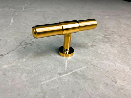 Ручка меблева FORME T Viva PM10 L03 латунь полірована/латунь матова - Фото №2