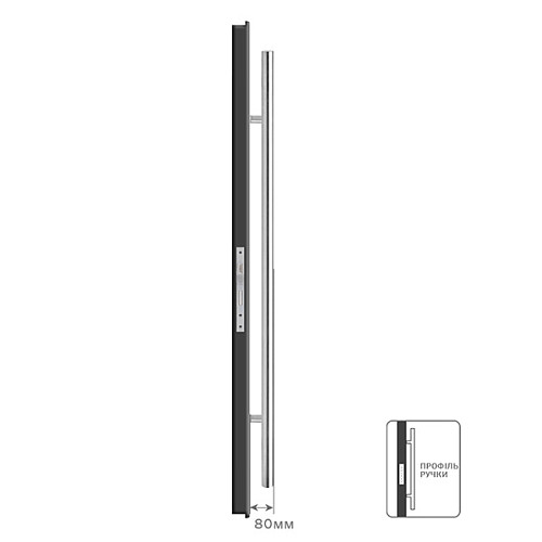 Ручка скоба ROSTEX Omega 1200/900 (половинка) нержавеющая сталь матовая  - Фото №2