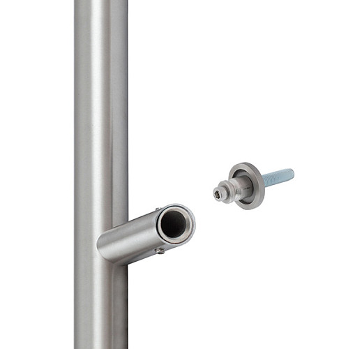 Ручка скоба ROSTEX Omega 1800/1400 (половинка) нержавеющая сталь матовая - Фото №3