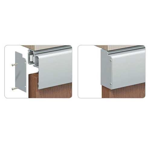 Раздвижная система OMGE Alutech 1499 с демпфером длина 1,9 м на 1 полотно весом до 80 кг - Фото №4