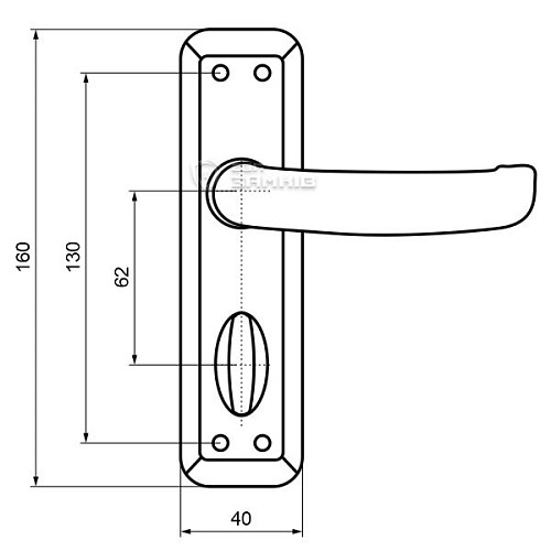 Ручки на планці Dalyan WC 62 бронза - Фото №2