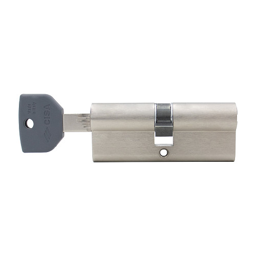 Цилиндр CISA ASIX P8 80 (35*45) никель матовый 5 ключей - Фото №5
