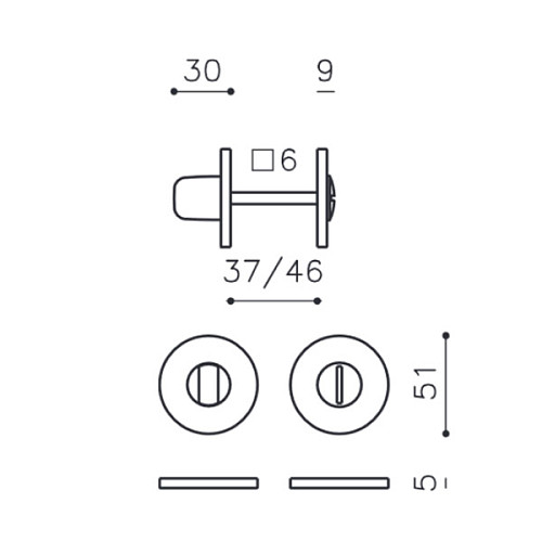 Вороток OLIVARI Verona VB CO хром матовый - Фото №2