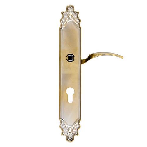 Ручки на планке с протектором ROSTEX Ozdobna R 92мм (40-45мм) фиксированная-нажимная титан PVD матовый (левая) - Фото №3