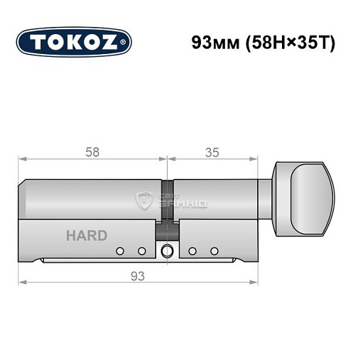 Цилиндр TOKOZ Pro400 93T (58H*35T) (H - закаленная сторона) никель матовый - Фото №8