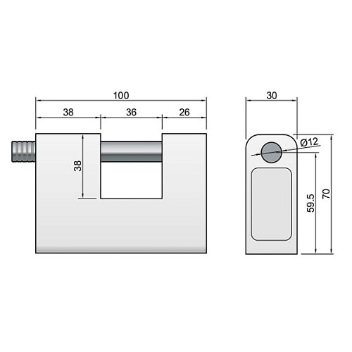 Замок навісний DISEC MG600 (2 магнітних ключа) - Фото №6