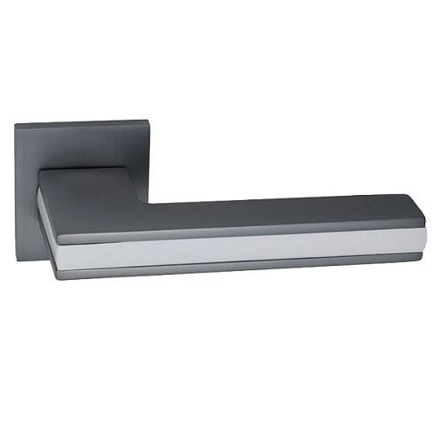 Ручки на розетте GENRICH R77.220 WH/MCP белый матовый/хром матовый - Фото №3