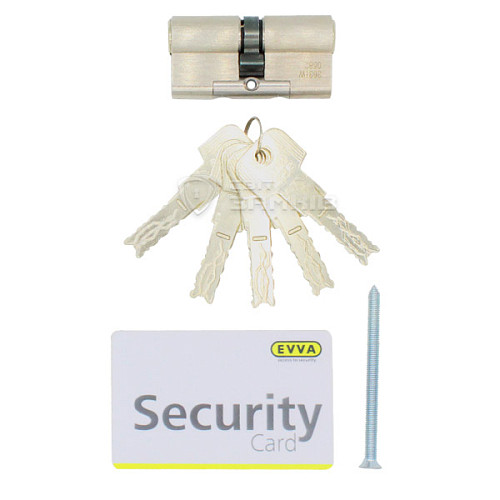 Циліндр EVVA 4KS 92 (31*61) нікель сатин 5 ключів - Фото №3